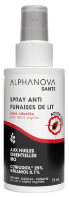 Spray répulsif Anti-Punaises de Lit 75 ml (à consommer de préférence avant le 31/10/2026)