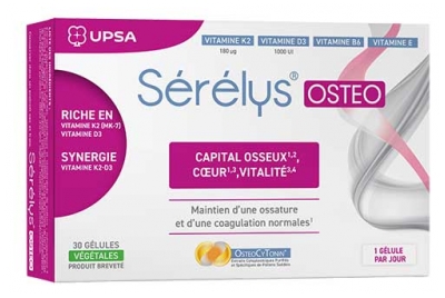 Sérélys Osteo - Maintien Capital Osseux (1 2) - Complément Alimentaire à Base de Plantes - 30 Gélules