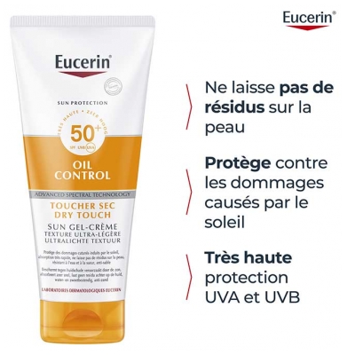 Eucerin Sun Protection Oil Control Gel-Crème Texture Ultra Légère SPF50+ 200 ml