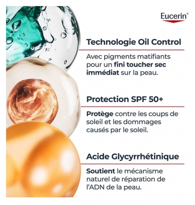 Eucerin Sun Protection Oil Control Gel-Crème Texture Ultra Légère SPF50+ 200 ml