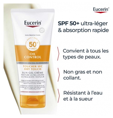 Eucerin Sun Protection Oil Control Gel-Crème Texture Ultra Légère SPF50+ 200 ml