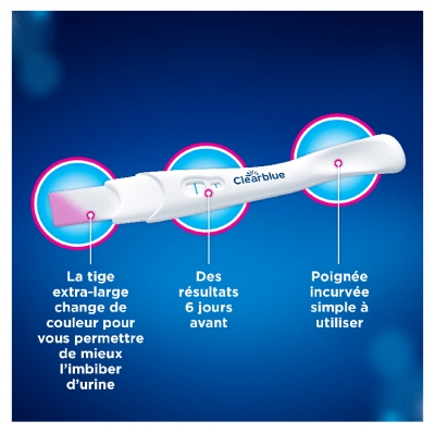 Clearblue 1 Test de Grossesse Détection Ultra Précoce