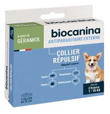 Biocanina Collier Répulsif pour Chiens de 1 à 15 kg 