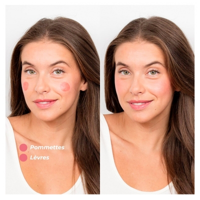 Pomponne Le Fantastick Baume & Blush Teint et Lèvres 5 g - Teinte : Hibiscus