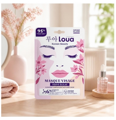 Loua Masque Visage en Tissu Teint Éclat