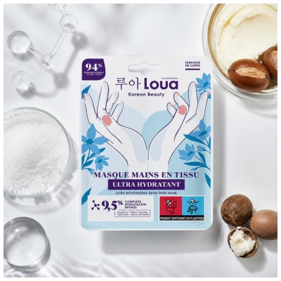 Loua Masque Mains en Tissu Hydratant et Protecteur