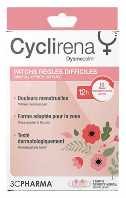 3C Pharma Cyclirena Dysmecalm Patchs Règles Difficiles 3 Unités