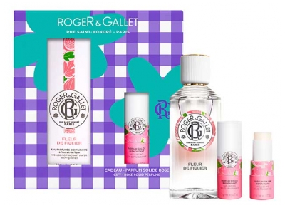 Roger & Gallet Fleur de Figuier Coffret Eau Parfumée Bienfaisante 100 ml & Parfum Solide Bienfaisant 5 g Cadeau