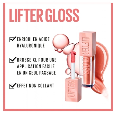 Maybelline New York Lifter Gloss Hyaluronic Gloss Repulpant 5,4 ml - Teinte : 003 Moon