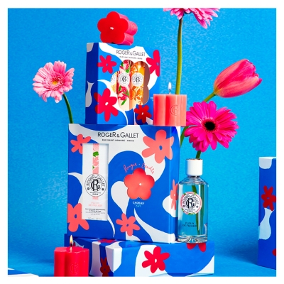 Roger & Gallet Coffret Eau Parfumée Bienfaisante Gingembre Rouge 100 ml et sa Bougie Parfumée