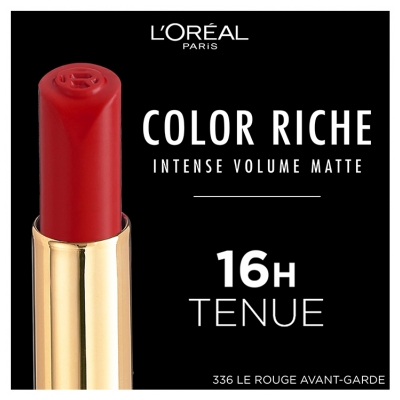 L'Oréal Paris Color Riche Intense Rouge à Lèvres Volume Mat 8 g - Teinte : 336 Le Rouge Avant-Garde