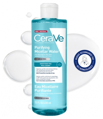 CeraVe Eau Micellaire Purifiante Peaux Normales à Grasses 400 ml