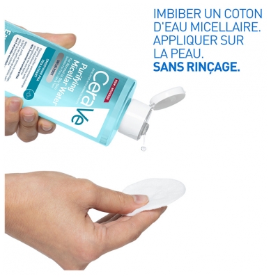 CeraVe Eau Micellaire Purifiante Peaux Normales à Grasses 400 ml
