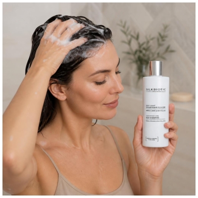 Silkbiotic Soin Lavant Shampoing à la Soie Cuir Chevelu Sensible 200 ml