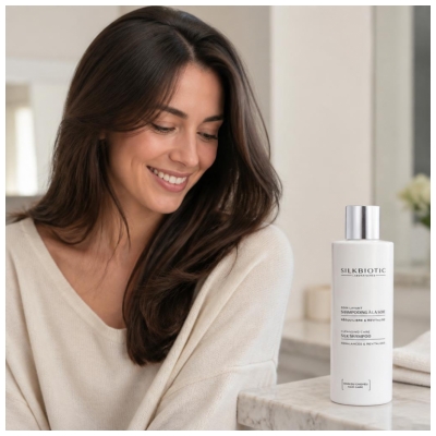 Silkbiotic Soin Lavant Shampoing à la Soie Cuir Chevelu Sensible 200 ml