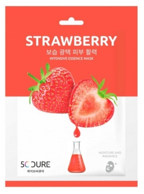 Masque en Tissu à la Fraise 25ml - Soin Intensif pour la Peau (à consommer de préférence avant le 05/11/2026)