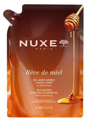 Nuxe Rêve de Miel Gel Lavant Surgras Visage et Corps Éco-Recharge 400 ml