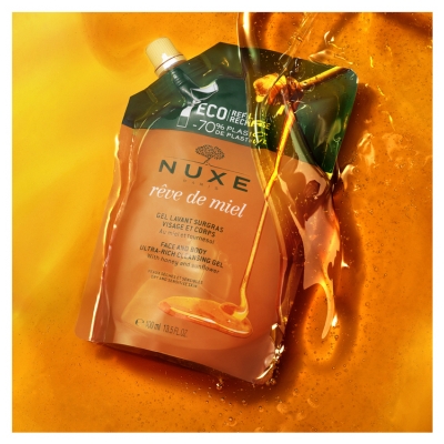 Nuxe Rêve de Miel Gel Lavant Surgras Visage et Corps Éco-Recharge 400 ml