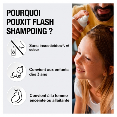 Pouxit Flash Anti-Poux et Lentes Shampoing 5 minutes 100 ml