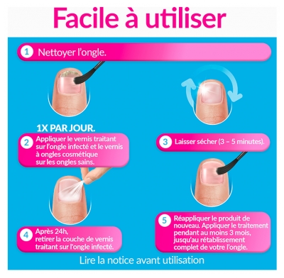 Excilor Forte Traitement Mycose de l'Ongle Coloré + Vernis Classique Coloré Avec Pinceau Applicateur 30 ml - Couleur : Nude