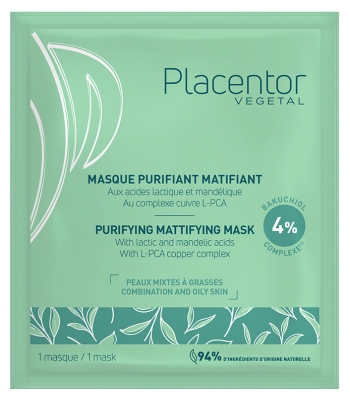 Placentor Végétal Masque Matifiant Purifiant 25 g
