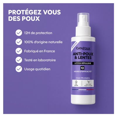 Catapoux Anti-Poux & Lentes Lotion Répulsive Dès 36 Mois 100 ml
