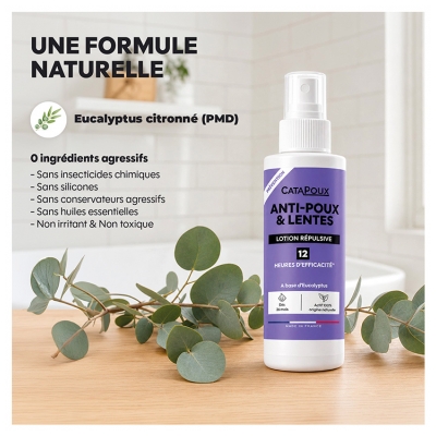 Catapoux Anti-Poux & Lentes Lotion Répulsive Dès 36 Mois 100 ml
