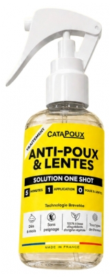 Catapoux Anti-Poux & Lentes Solution One Shot Dès 6 Mois 140 ml