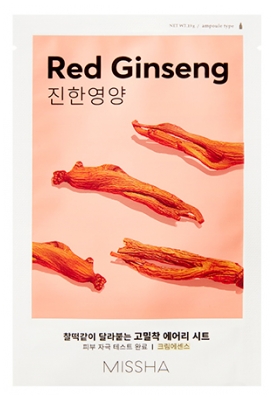 Missha Airy Fit Ginseng Rouge Masque Tissu 19 g