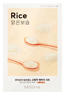 Missha Airy Fit Riz Masque Tissu 19 g