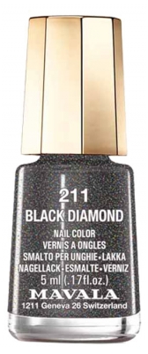 Mavala Color Mini Vernis à Ongles Pailleté 5 ml - Couleur : 211 Black Diamond
