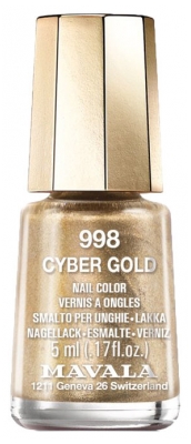 Mavala Color Mini Vernis à Ongles Pailleté 5 ml - Couleur : 998 Cyber Gold