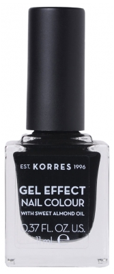 Korres Gel Effect Vernis à Ongles Amande Douce 11 ml - Couleur : 100 : Black