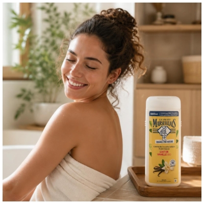 Le Petit Marseillais Crème de Bain & Douche Extra Douce Lait de Vanille Bio 650 ml