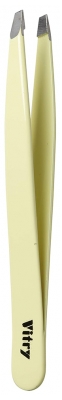 Vitry Pince à Épiler Professionnelle Mors Biais Inox 9 cm - Couleur : Jaune