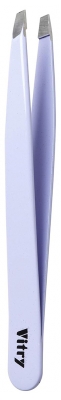 Vitry Pince à Épiler Professionnelle Mors Biais Inox 9 cm - Couleur : Mauve Pâle