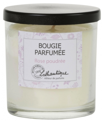 Lothantique Bougie Parfumée Pot en Verre 160 g - Senteur : Rose Poudrée