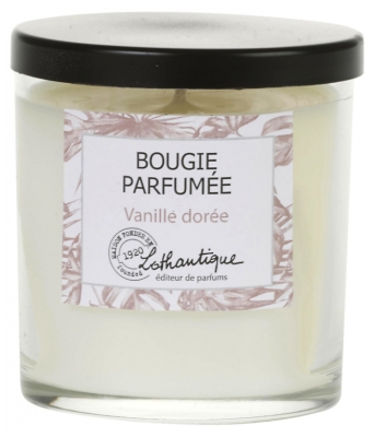 Lothantique Bougie Parfumée Pot en Verre 160 g - Senteur : Vanille Dorée