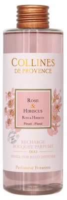 Collines de Provence Recharge de Bouquet Parfumé Duo 200 ML - Senteur : Rose & Hibiscus