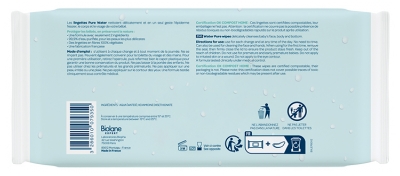 Biolane Pure Water Lingettes non Parfumées 60 Unités