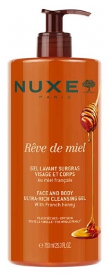 Nuxe Rêve de Miel Gel Lavant Surgras Visage et Corps 750 ml