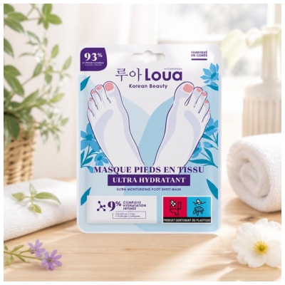 Loua Masque Pieds en Tissu Ultra-Hydratant