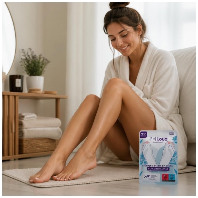 Loua Masque Pieds en Tissu Ultra-Hydratant
