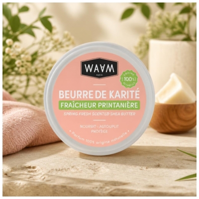 Waam Beurre de Karité Fraîcheur Printanière Corps et Cheveux 100 g