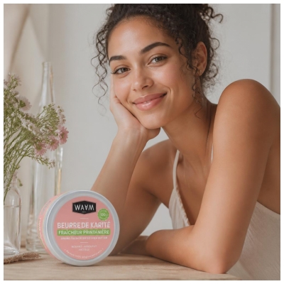 Waam Beurre de Karité Fraîcheur Printanière Corps et Cheveux 100 g