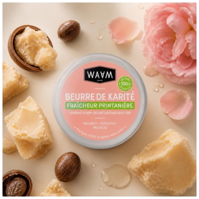 Waam Beurre de Karité Fraîcheur Printanière Corps et Cheveux 100 g