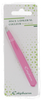 Estipharm Pince à Épiler XL Mors Biais Couleur - Couleur : Rose