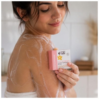 MKL Green Nature Fleur d'Oranger Lait d'Ânesse Savon Surgras Éclat Visage et Corps 100 g