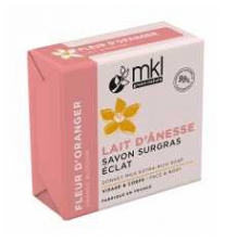 MKL Green Nature Fleur d'Oranger Lait d'Ânesse Savon Surgras Éclat Visage et Corps 100 g