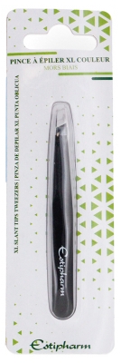 Estipharm Pince à Épiler XL Mors Biais Couleur - Couleur : Noir